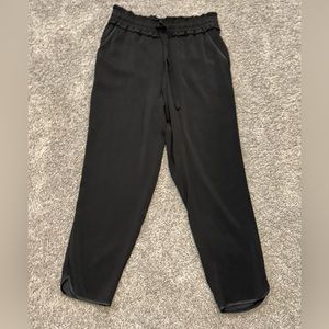 Zara Black High Waisted Draw String Capri Bottoms